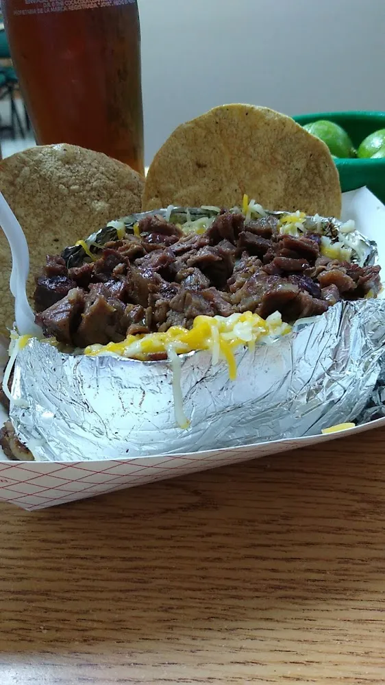 Papa Asada Con Carne